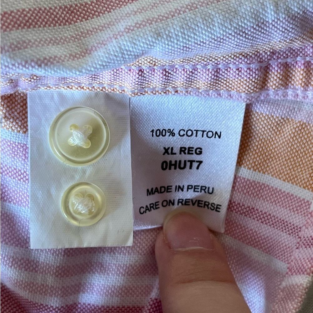 NWOT L.L. Bean Women’s Pastel Long Sleeve Button Down Top. SIZE XL REGULAR - Picture 6 of 7